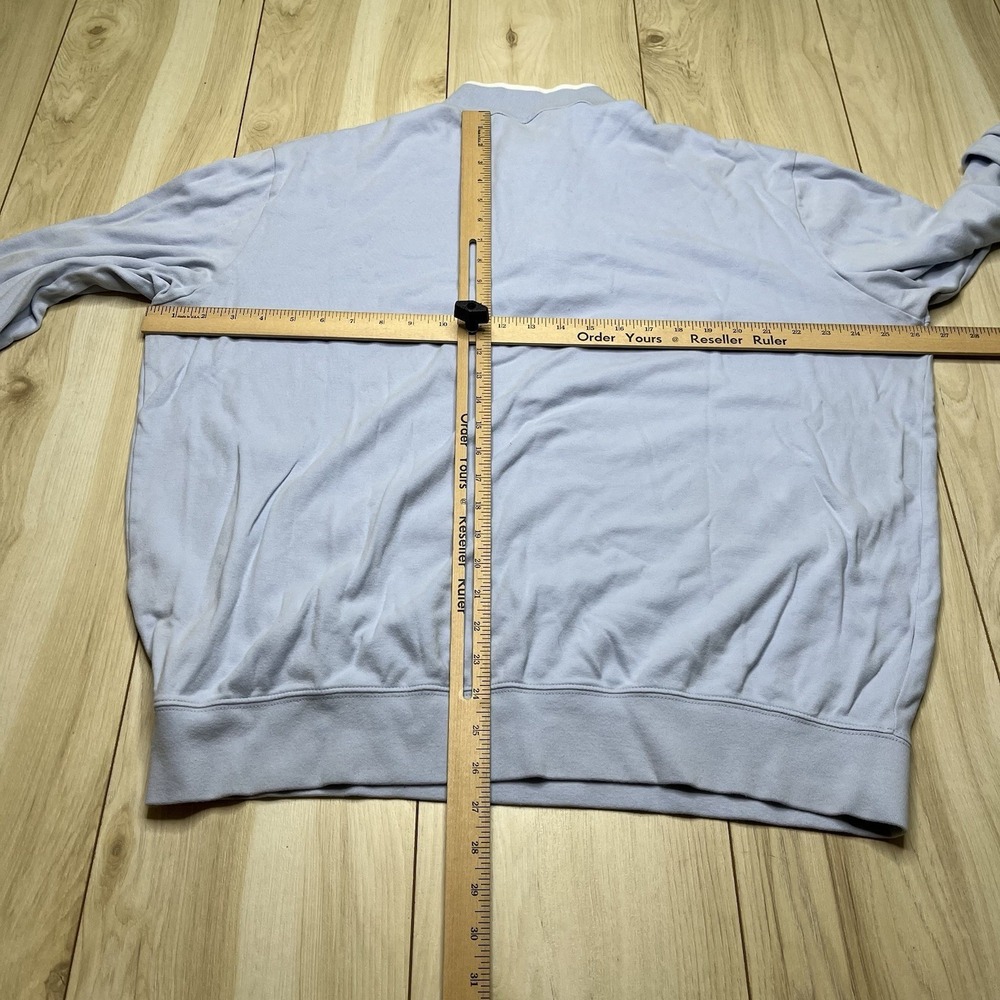 Polo Golf Ralph Lauren 1/4 Zip Sweater Cotton Mock Neck Blue Mens Size XL - Picture 9 of 11
